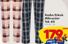 KADIN/ERKEK MİKROSÜET TEK ALT